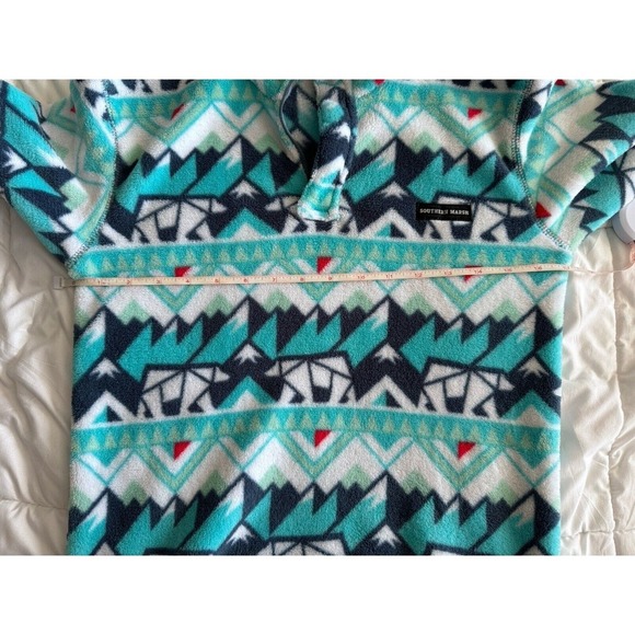 Youth Fairbanks Pullover in White & Teal by Southern Marsh Youth Size Large EUC - Picture 10 of 16